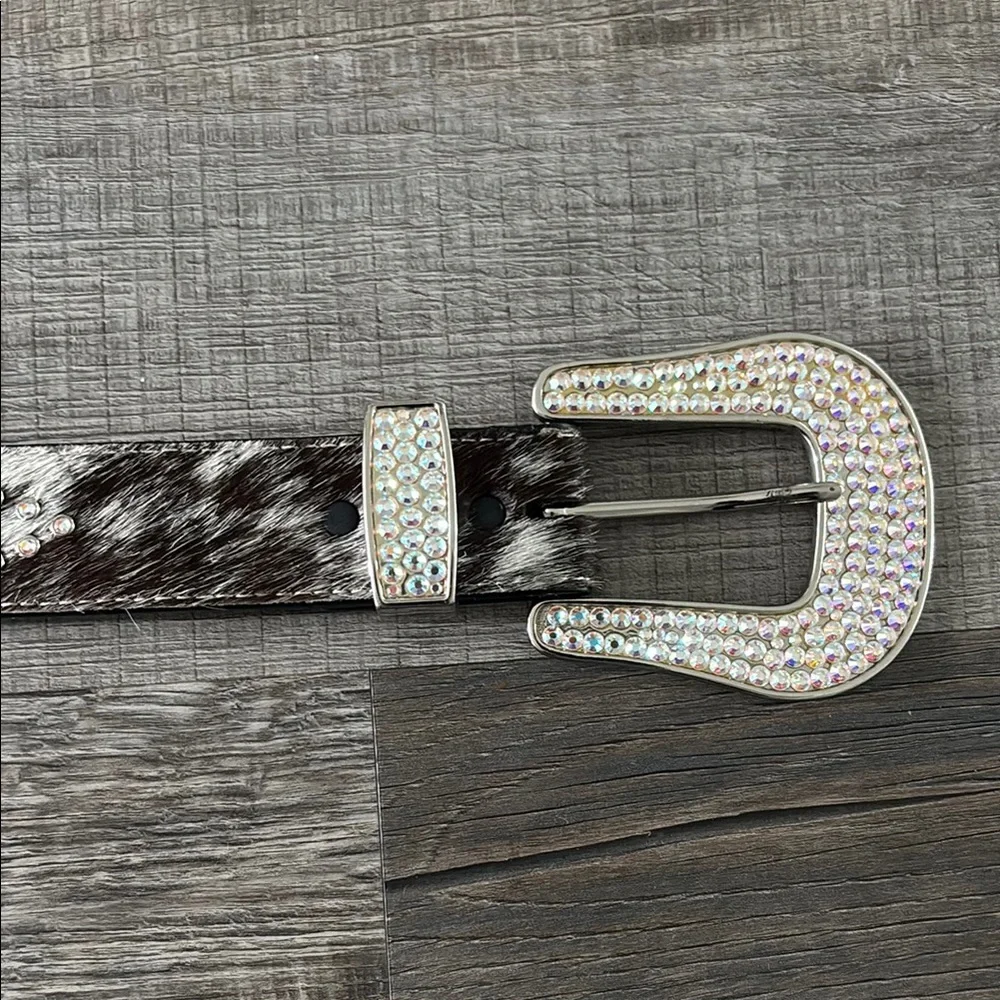 Ranger Belt Company Geniune Leather & Cowhide Embellished Size 36 Belt - Picture 3 of 11